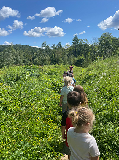 kids exploring outdoors